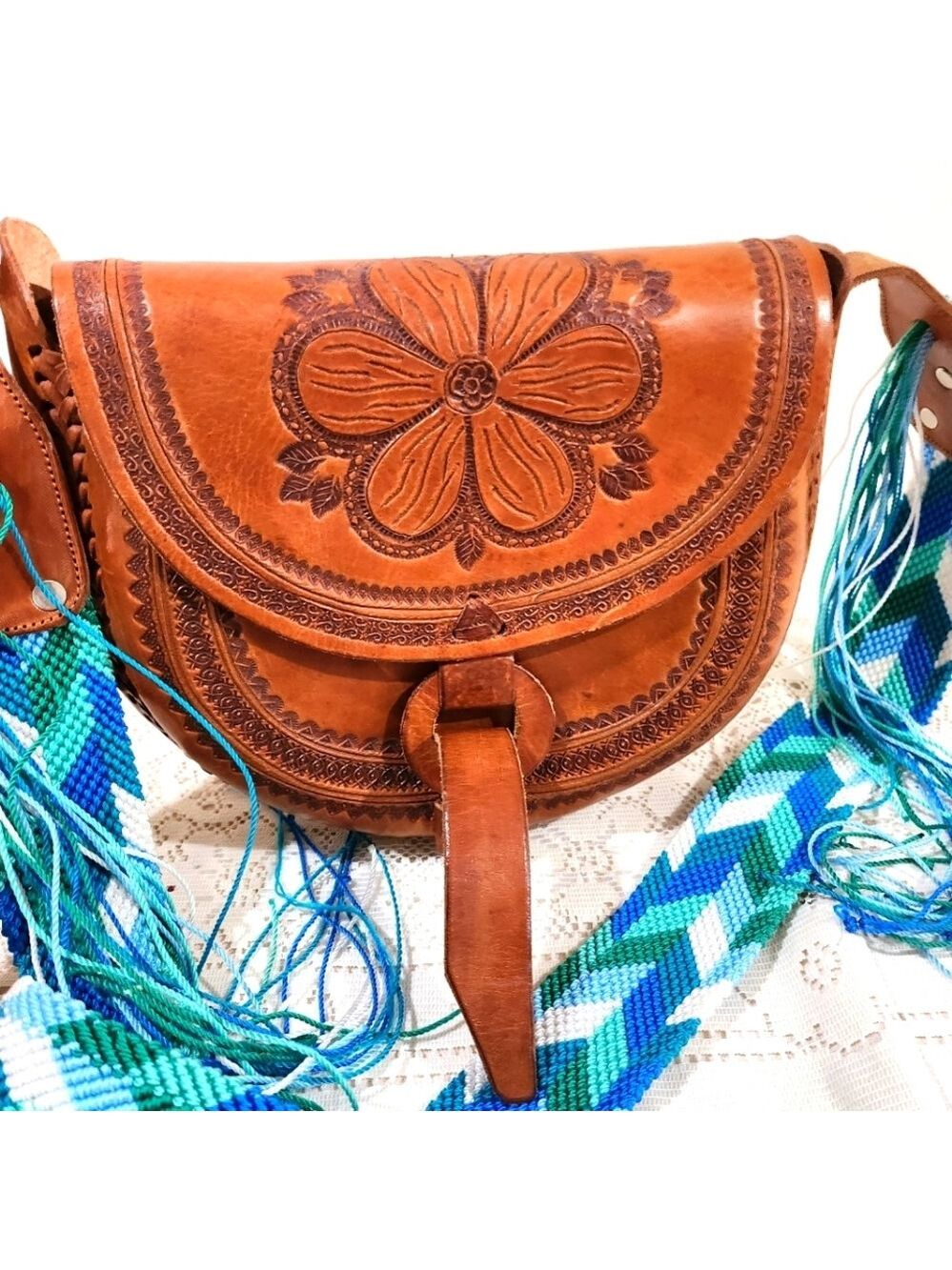 Hand-made Mexican leather bag